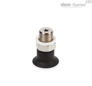 VVA-18-T-A Ventosas planas con cuello Caucho antiaceite, con soporte
