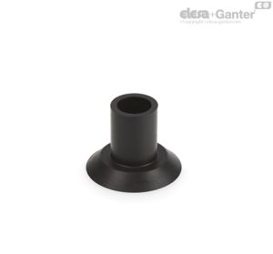 VVA-30-N Ventosas planas con cuello Caucho natural, sin soporte