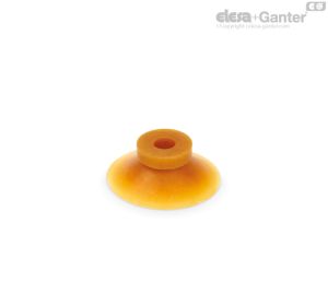 VVA-50-NG Ventosas de cono plano moldeado Caucho natural amarillo, sin soporte