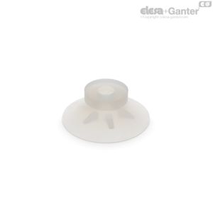 VVA-50-S Ventosas de cono plano moldeado Caucho silicónico, sin soporte