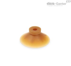 VVA-65-NG Ventosas de cono plano moldeado Caucho natural amarillo, sin soporte