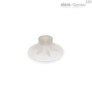 VVA-65-S Ventosas de cono plano moldeado Caucho silicónico, sin soporte