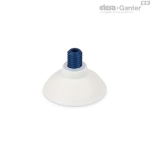 VVI-45-T-S Ventosas de copa plana Caucho silicónico, con soporte