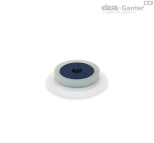 VVK-T-S Ventosas redondas planas Caucho silicónico, con soporte