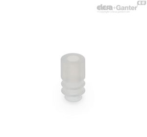 VVL-06-S Miniventosas para embalaje alimentario de doble fuelle Caucho silicónico, sin soporte