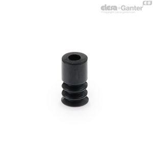 VVL-08-N Miniventosas para embalaje alimentario de doble fuelle Caucho natural, sin soporte