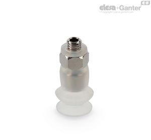 VVL-11-T-S Ventosas para embalaje alimentario de fuelle Caucho silicónico, con soporte