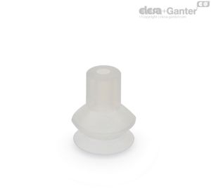 VVL-16-S Ventosas para embalaje alimentario de fuelle Caucho silicónico, sin soporte