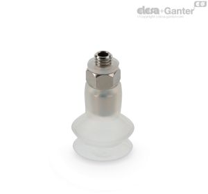 VVL-16-T-S Ventosas para embalaje alimentario de fuelle Caucho silicónico, con soporte