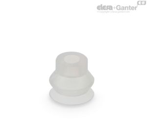 VVL-19-S Ventosas para embalaje alimentario de fuelle Caucho silicónico, sin soporte