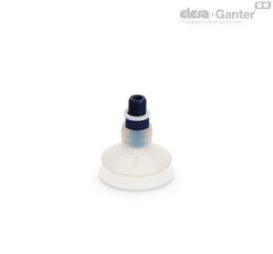 VVL-75-T-S Ventosas para embalaje alimentario de fuelle Caucho silicónico, con soporte