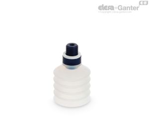 VVM-30-T-S Ventosas redondas para embalaje alimentario multifuelle Caucho silicónico, con soporte
