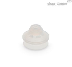 VVQ-34-S Ventosas redondas con un solo fuelle reforzado Caucho silicónico, sin soporte