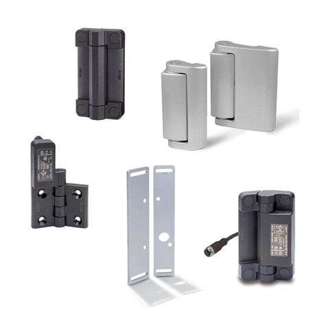 Hinges with electrical safety switch