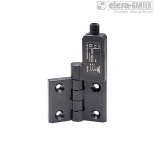 CFSQ-C-A-D Hinges with built-in safety switch axial connector, microswitch on the right