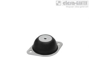 DVE-A Rubber buffers mounts with flange oval mounting flange