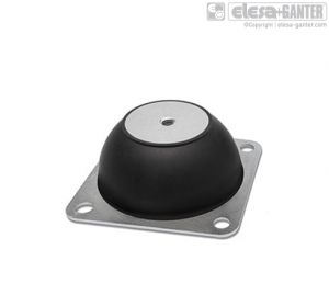 DVE-B Rubber buffers mounts with flange square mounting flange