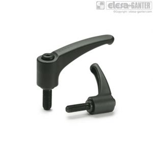 ERZ-p Adjustable handles black-oxide steel clamping element, threaded screw