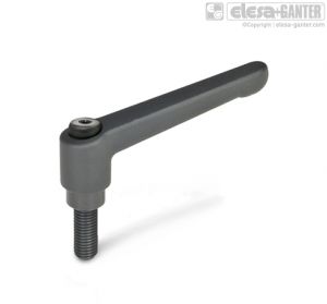 GN 300-78-M12-32-SW Adjustable hand levers with threaded stud