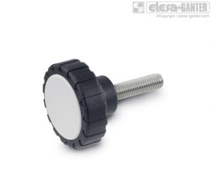 GN-7336-NI Knurled knobs / Knurled screws with threaded bolt, stainless steel