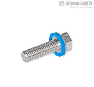 GN 1581-E Parafusos de aço inoxidável com anel de vedação epdm
