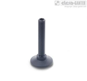 GN 638-ST Ball jointed levelling feet steel, thrust pad plastic