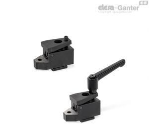 GN 9190.2-E Side Clamps with serrated clamping jaw