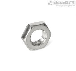 ISO 8675-NI Porcas hexagonais de forma baixa de aço inoxidável, aisi 304 (a2)