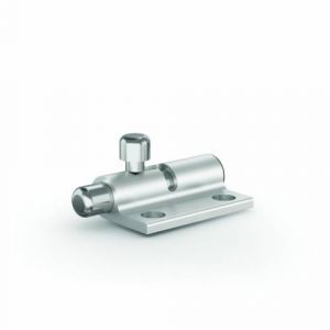 Springloaded bolt with locking system in aluminium