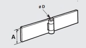 Steel hinges no holes