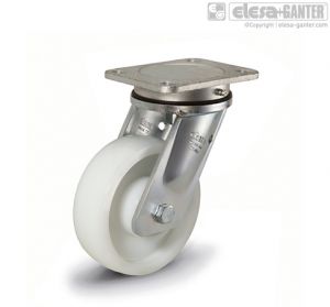 RE.F8-SSL-WH Castors with bracket for heavy loads turning plate bracket, without brake