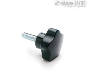 VC.192-p Lobe knobs zinc-plated steel threaded stud